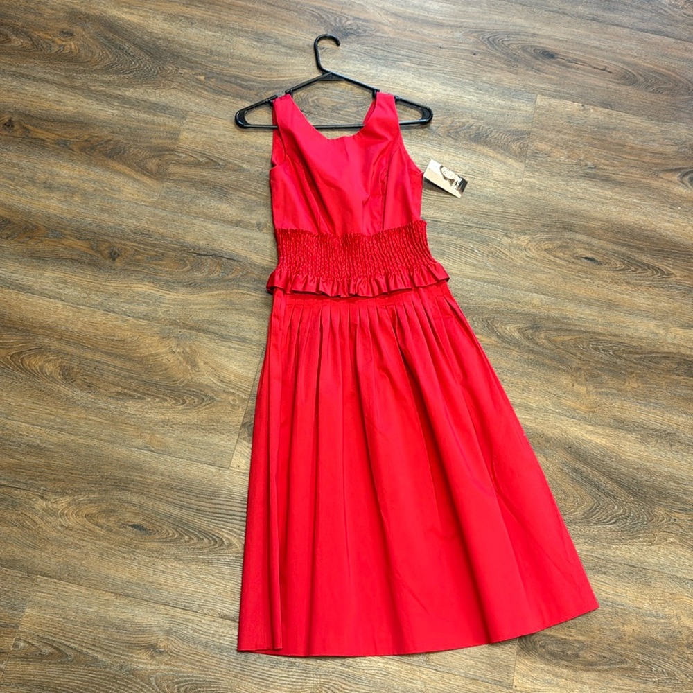 Antonio Melani red dress midi